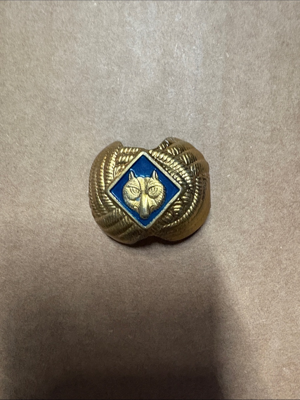 Vintage 1960’s Gold Tone Eagle Scout Scarf Slide